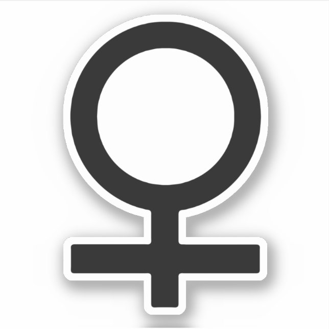 Pegatina Símbolo de género femme (Anverso)