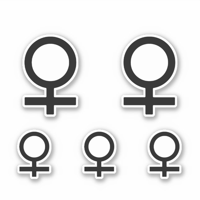 Pegatina Símbolo de género femme (Anverso)