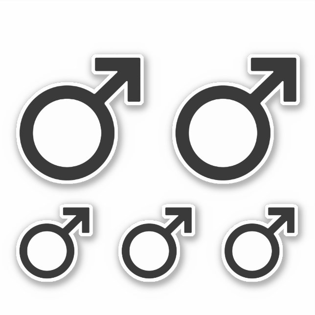 Pegatina Símbolo de género masculino (Anverso)