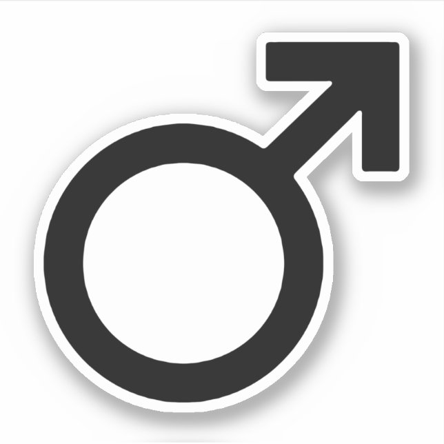 Pegatina Símbolo de género masculino (Anverso)