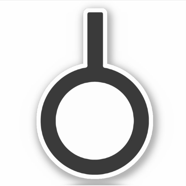 Pegatina Símbolo de género Neutrois (Anverso)