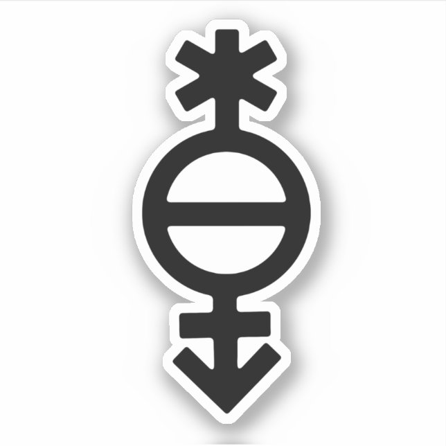 Pegatina Símbolo de género pangénero (Anverso)