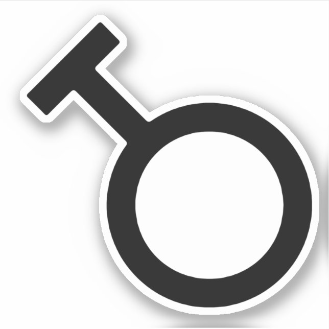 Pegatina Símbolo de género travesti (Anverso)