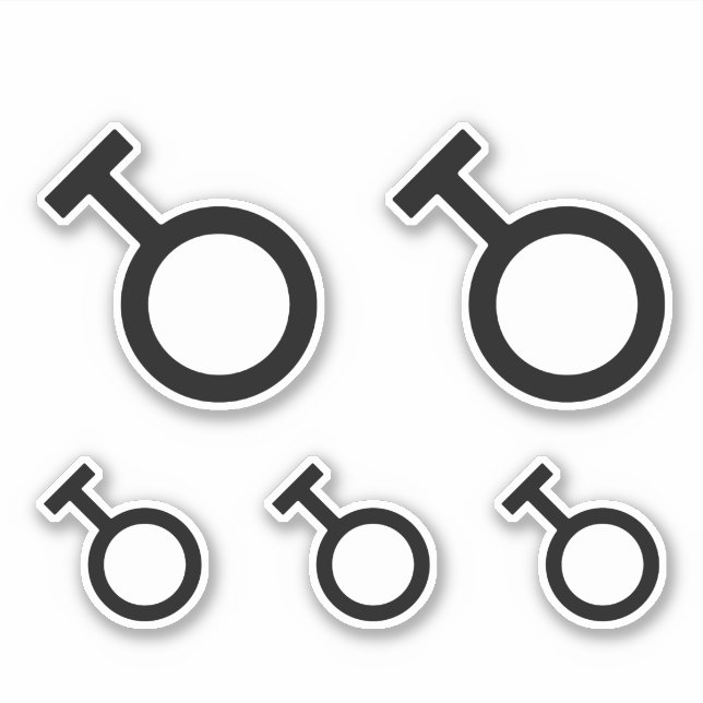 Pegatina Símbolo de género travesti (Anverso)
