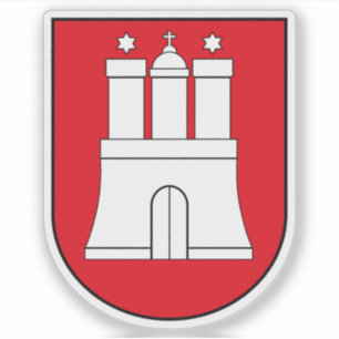Pegatina Símbolo de Hamburgo, Alemania