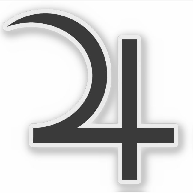 Pegatina Símbolo de júpiter planetario (negro) (Anverso)
