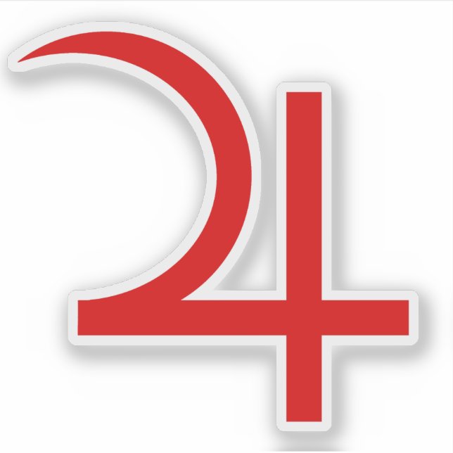 Pegatina Símbolo de júpiter planetario (rojo) (Anverso)