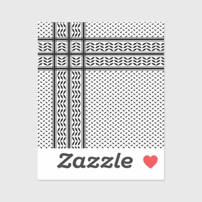 Pegatina Símbolo de Keffiyeh del patrón de resistencia de P (Hoja)