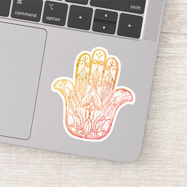 Pegatina Símbolo de la Mano Hamsa de Aliento (Detalle)