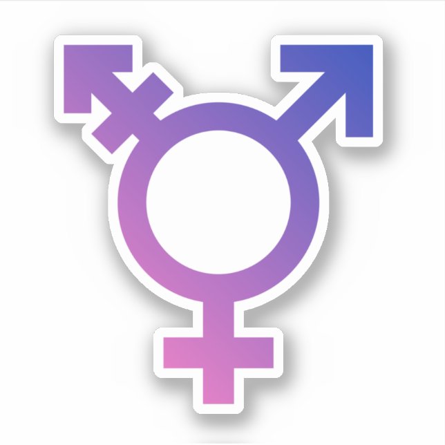 Pegatina Símbolo de Orgullo Trans (Anverso)
