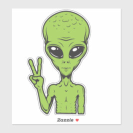 Pegatina Símbolo de paz alienígena divertido camión de coch