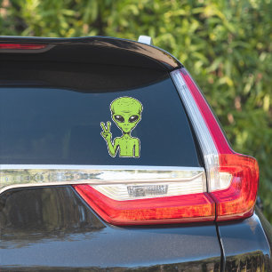 Pegatina Símbolo de paz alienígena divertido camión de coch