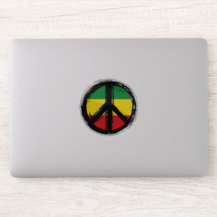 Pegatina Símbolo de paz con estilo de reagaje