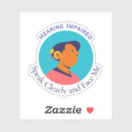 Pegatina Símbolo de persona sorda