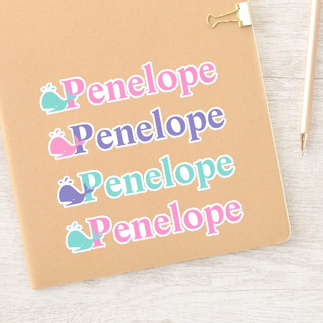 Pegatina Símbolo de pescado de ballena cutáneo Personalizad (Cuaderno)