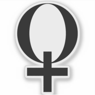 Pegatina Símbolo de planeta Venus (negro)