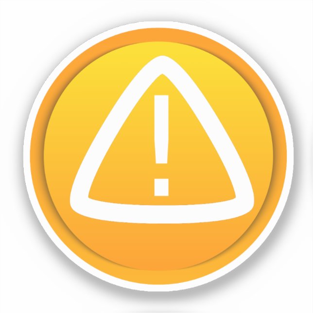 Pegatina Símbolo de Precaución Atención (Anverso)