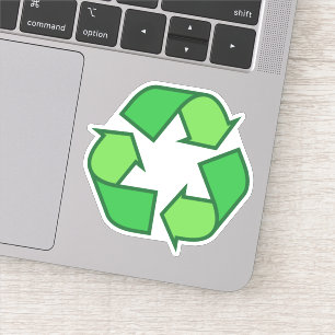 Pegatina Símbolo de reciclaje verde