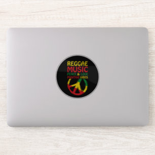 Pegatina Símbolo de reggae y paz con citas positivas