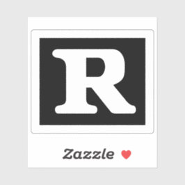 Pegatina Símbolo de restricción R con calificación divertid