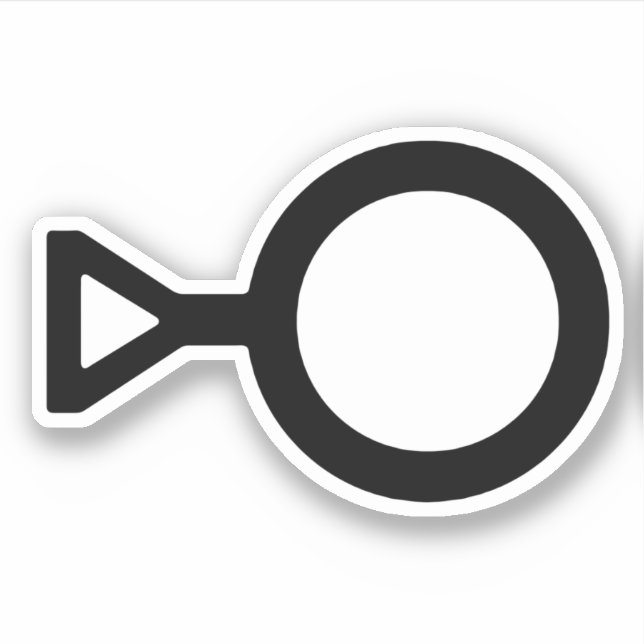 Pegatina Símbolo de tercer género (Anverso)