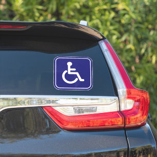 Pegatina Símbolo de vehículo para silla de ruedas con disca