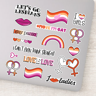 Pegatina Símbolo de Venus de Bandera Lesbiana