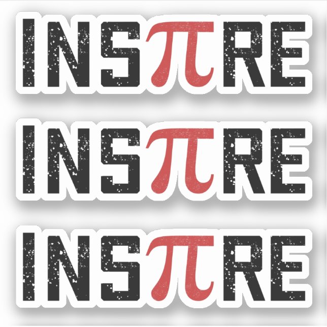 Pegatina Símbolo InsPire Pi Feliz Día Pi 14 de Marzo (Anverso)