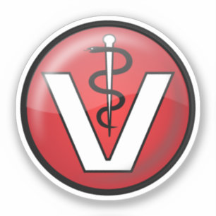 Pegatina Símbolo Médico Veterinario