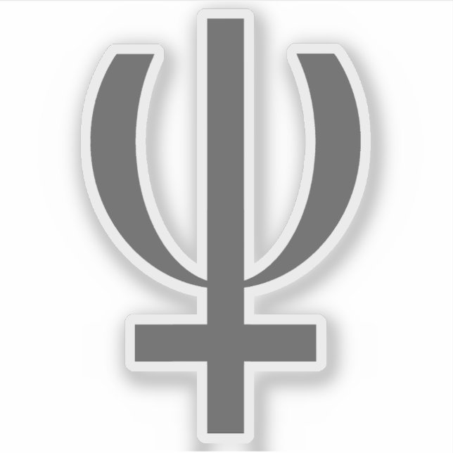 Pegatina Símbolo neonatal planetario (gris) (Anverso)