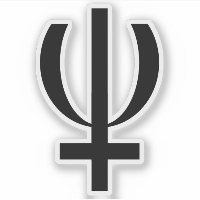 Pegatina Símbolo neonatal planetario (negro) (Anverso)