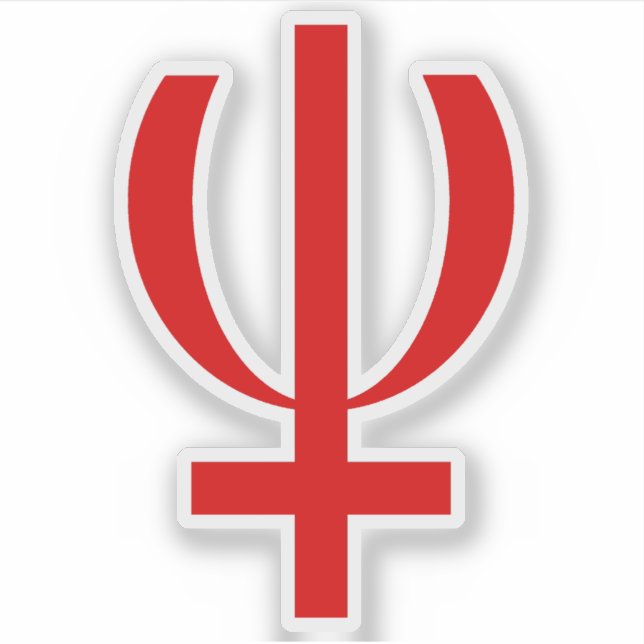 Pegatina Símbolo neonatal planetario (rojo) (Anverso)