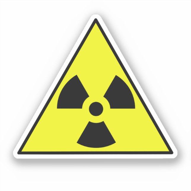 Pegatina Símbolo nuclear (Anverso)