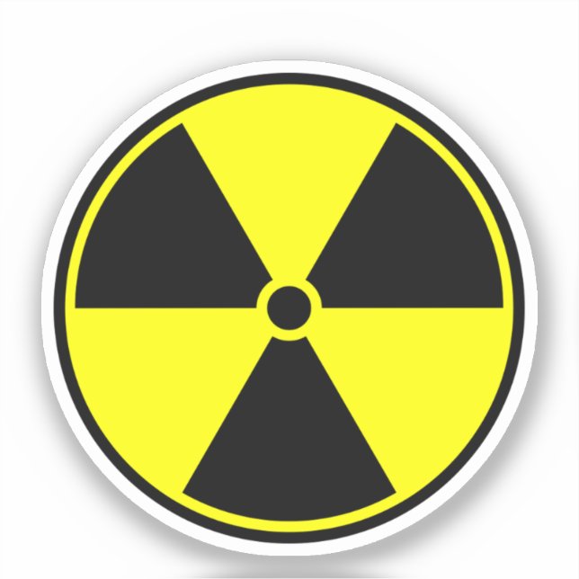 Pegatina Símbolo nuclear (Anverso)