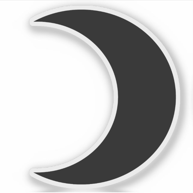 Pegatina Símbolo planetario lunar (negro) (Anverso)
