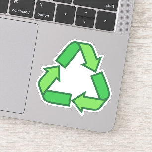 Pegatina Símbolo verde de reciclaje