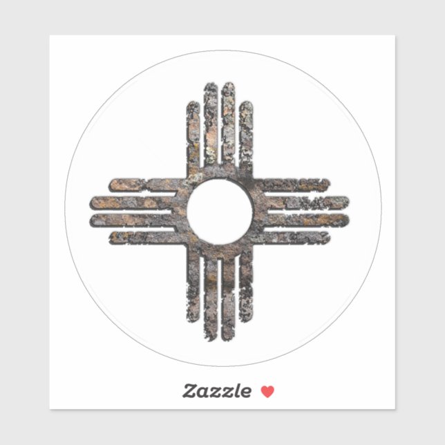 Pegatina Símbolo Zia Sun de Nuevo México (Hoja)