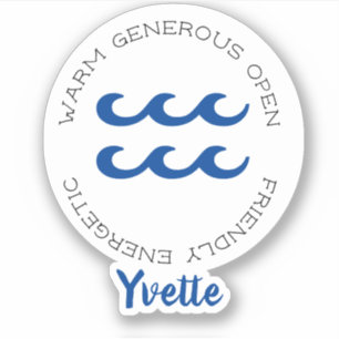 Pegatina Símbolo zodiaco acuario