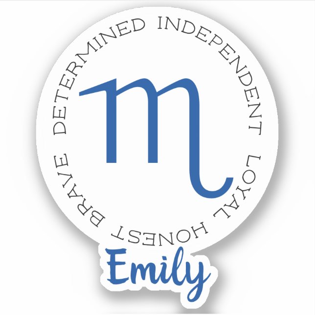 Pegatina Símbolo zodiaco Escorpio (Anverso)