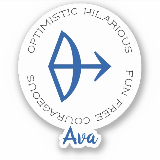 Pegatina Símbolo zodiaco sagittarius (Anverso)