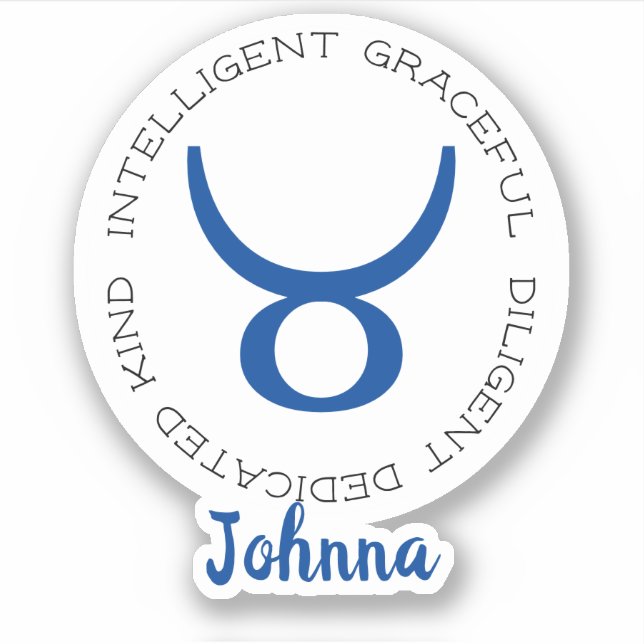 Pegatina Símbolo zodiaco tauro (Anverso)