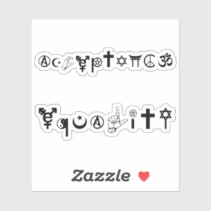 Pegatina Símbolos de igualdad de aceptación 1