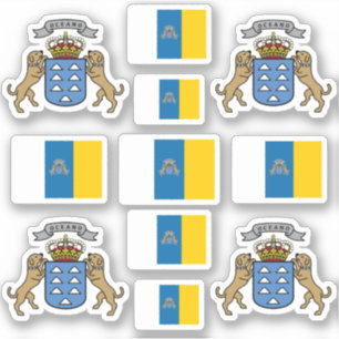 Pegatina Símbolos de las Islas Canarias/Escudo de armas y 