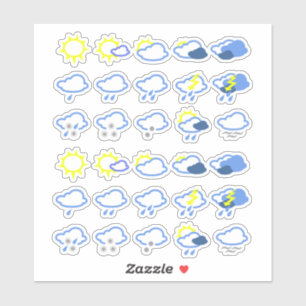 Pegatina símbolos de tiempo simples