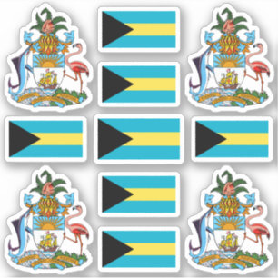 Pegatina Símbolos del estado bahameño / escudo de armas y b