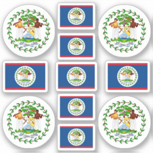 Pegatina Símbolos del estado beliceño / escudo de armas y