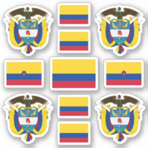 Pegatina Símbolos del estado colombiano / escudo de armas 