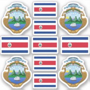 Pegatina Símbolos del estado de Costa Rica / escudo de arm