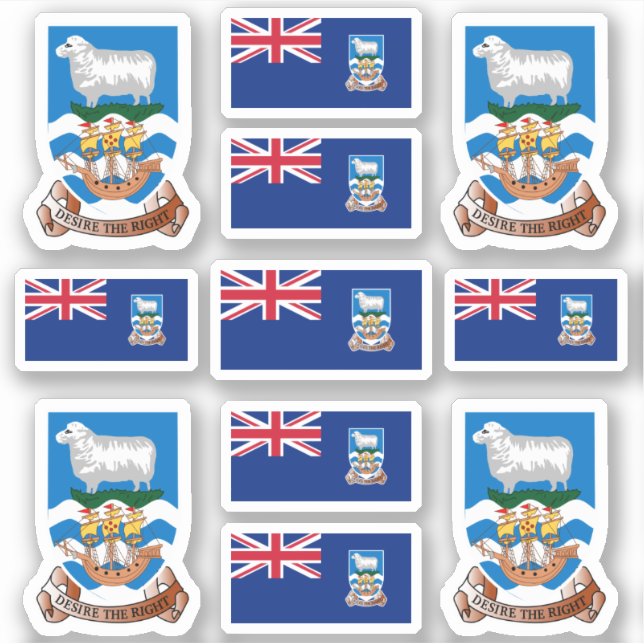 Pegatina Símbolos del estado de Falklander / escudo de arma (Anverso)