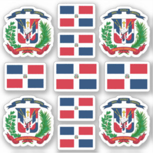 Pegatina Símbolos del estado dominicano / escudo de armas 